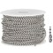 1/8" 3.2mm Ball Chain Silver 50' Spool with 50pk. of Connectors